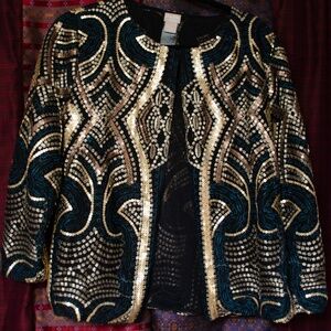 Sequin and Embroidered Jacket/Blouse  by Chicos